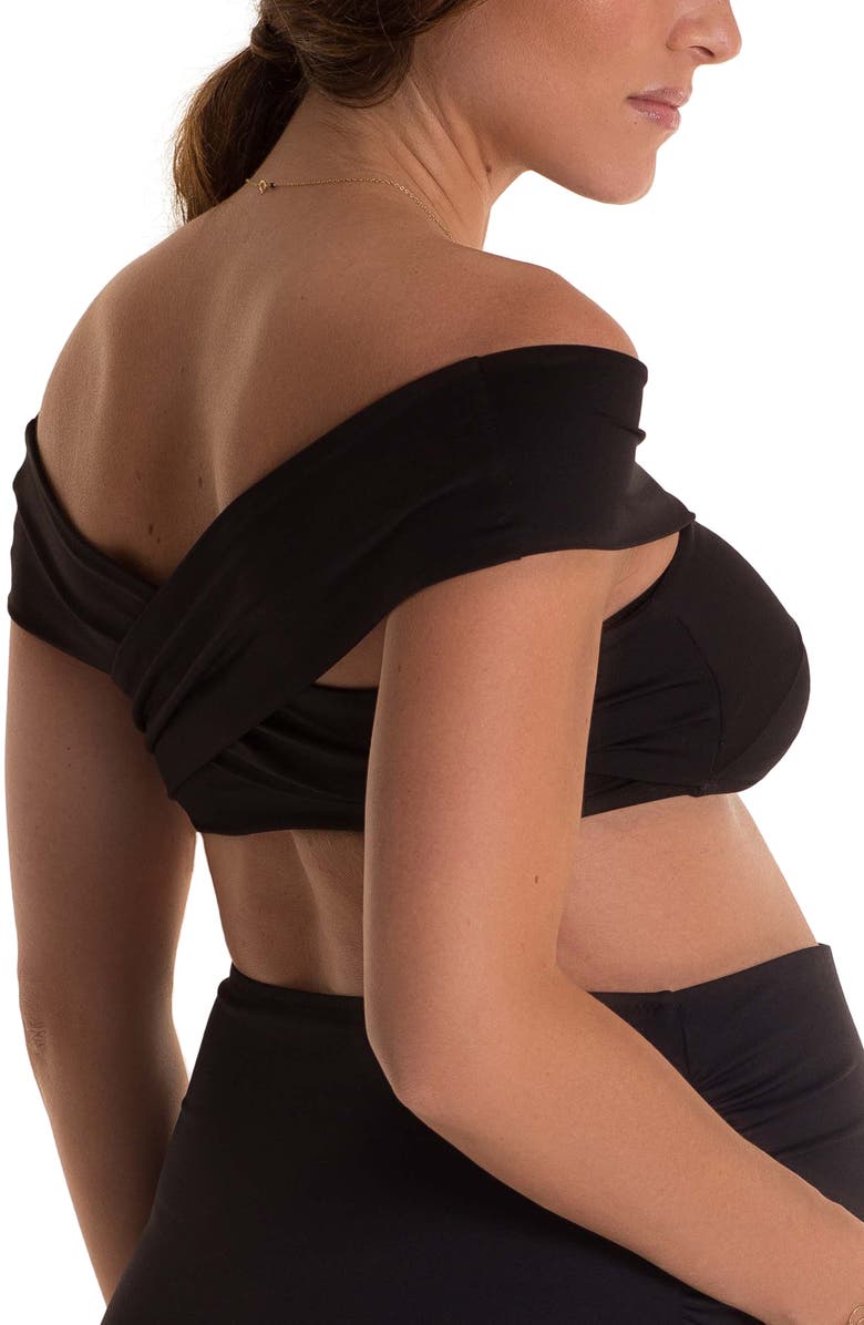 Pez D'Or Lucia Bandeau Maternity Bikini Top, Alternate, color, 