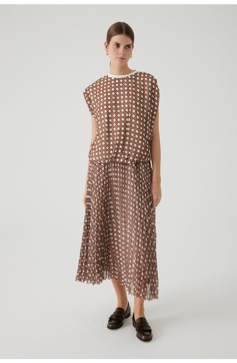 Exquise Anita Midi Skirt, Main, color, Brown