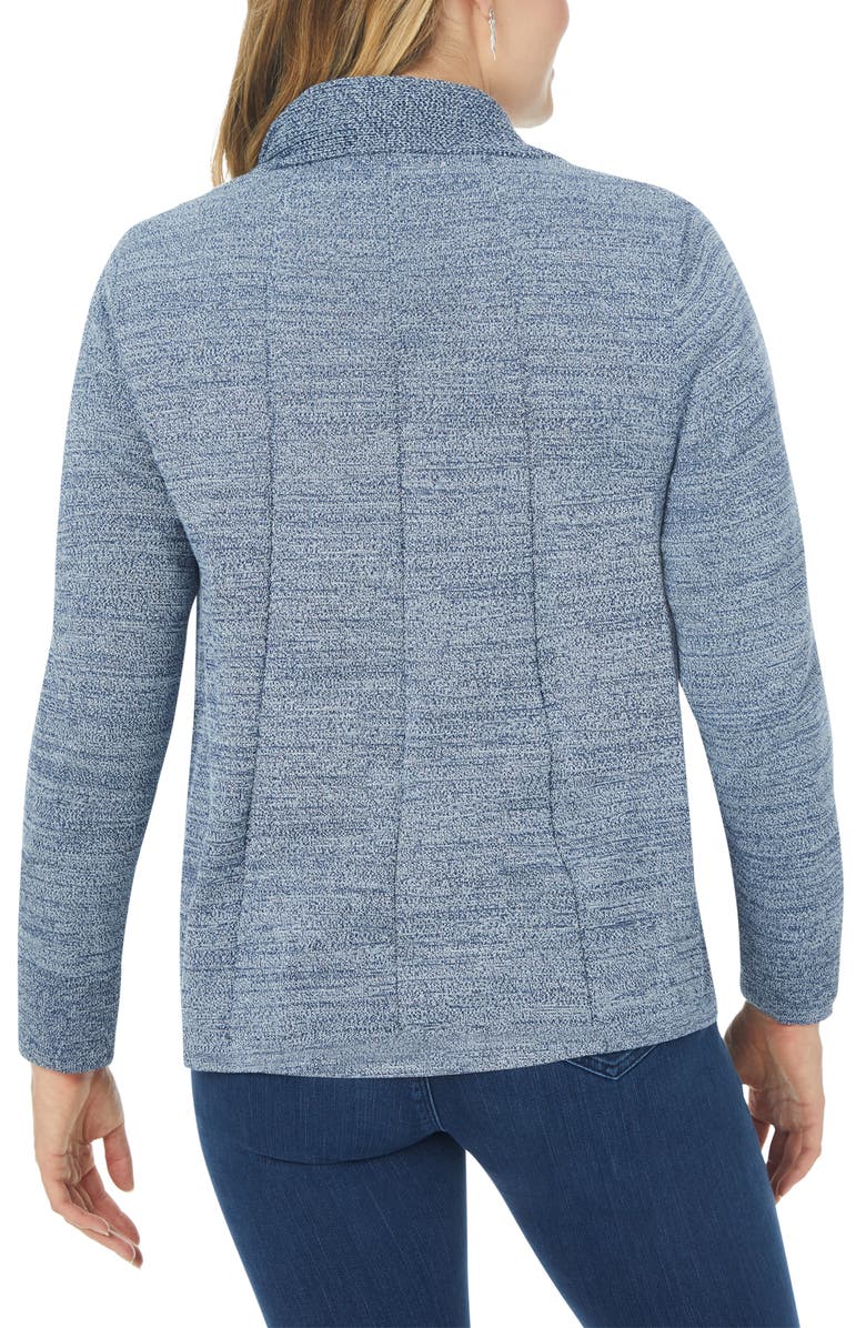 Foxcroft Open Front A-Line Cardigan, Alternate, color, Denim Blue