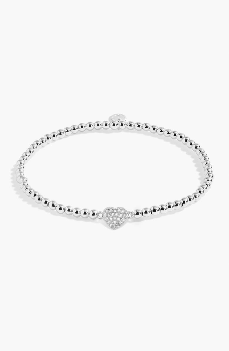 A Littles & Co A Little 'Happy 21st' Bracelet, Main, color, Metallic Silver