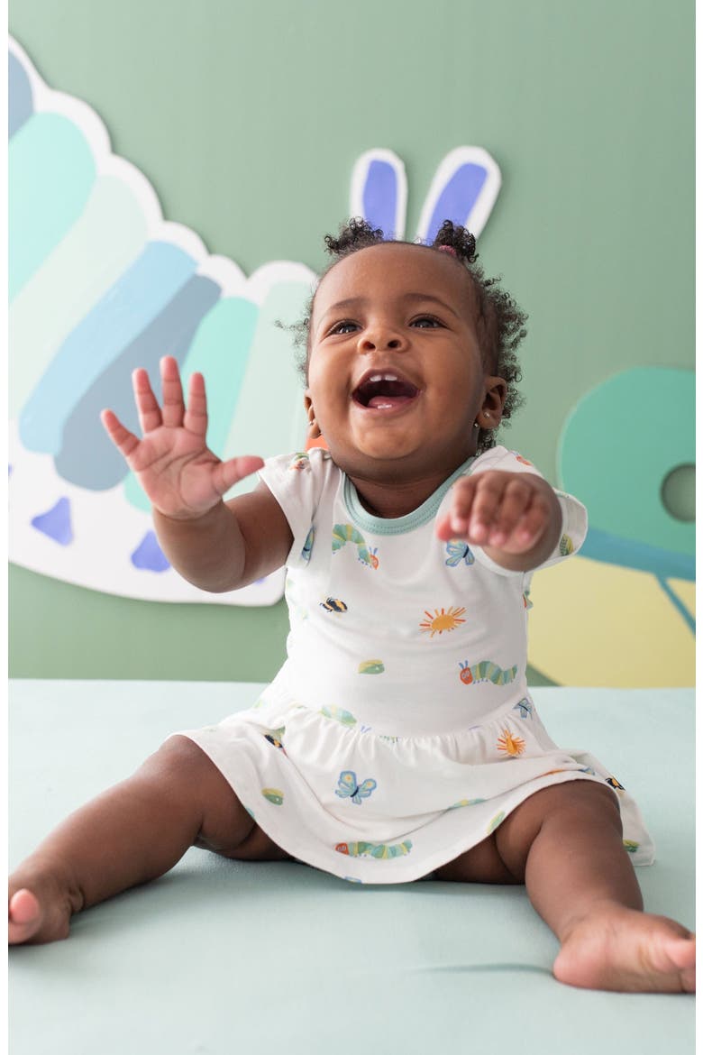 Kids' 'The Very Hungry Caterpillar' Print Dress, Alternate, color, GREEN/ WHITE