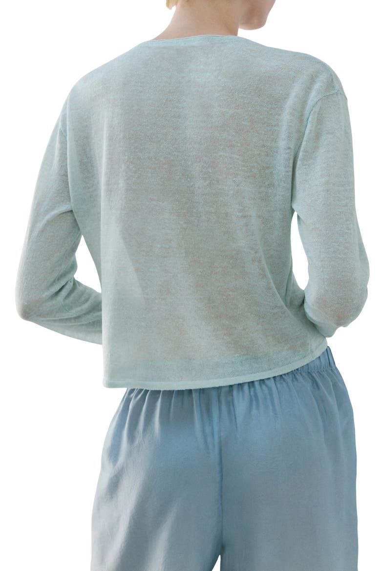 Whisper Weight Linen Blend Cardigan, Alternate, color, BLUE