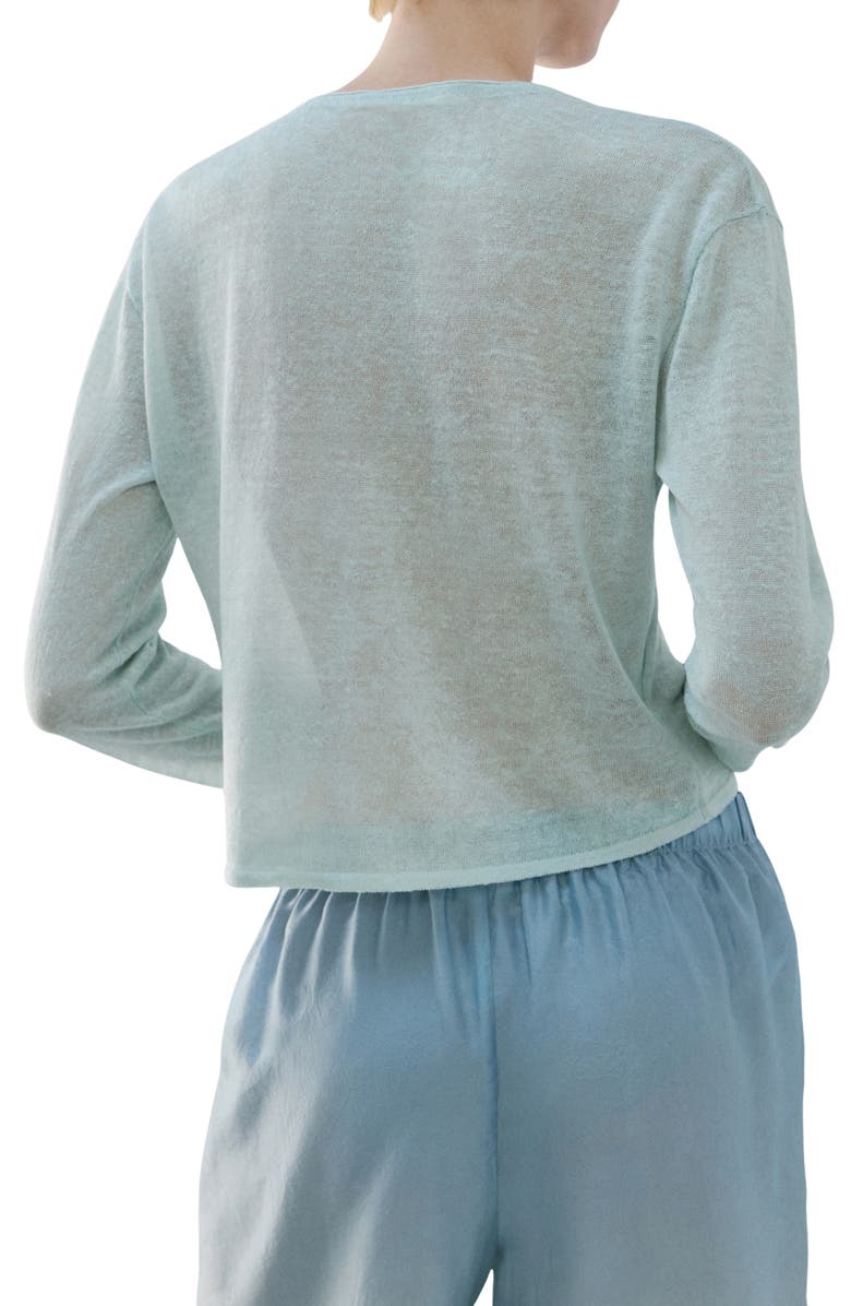 MANGO Whisper Weight Linen Blend Cardigan, Alternate, color,