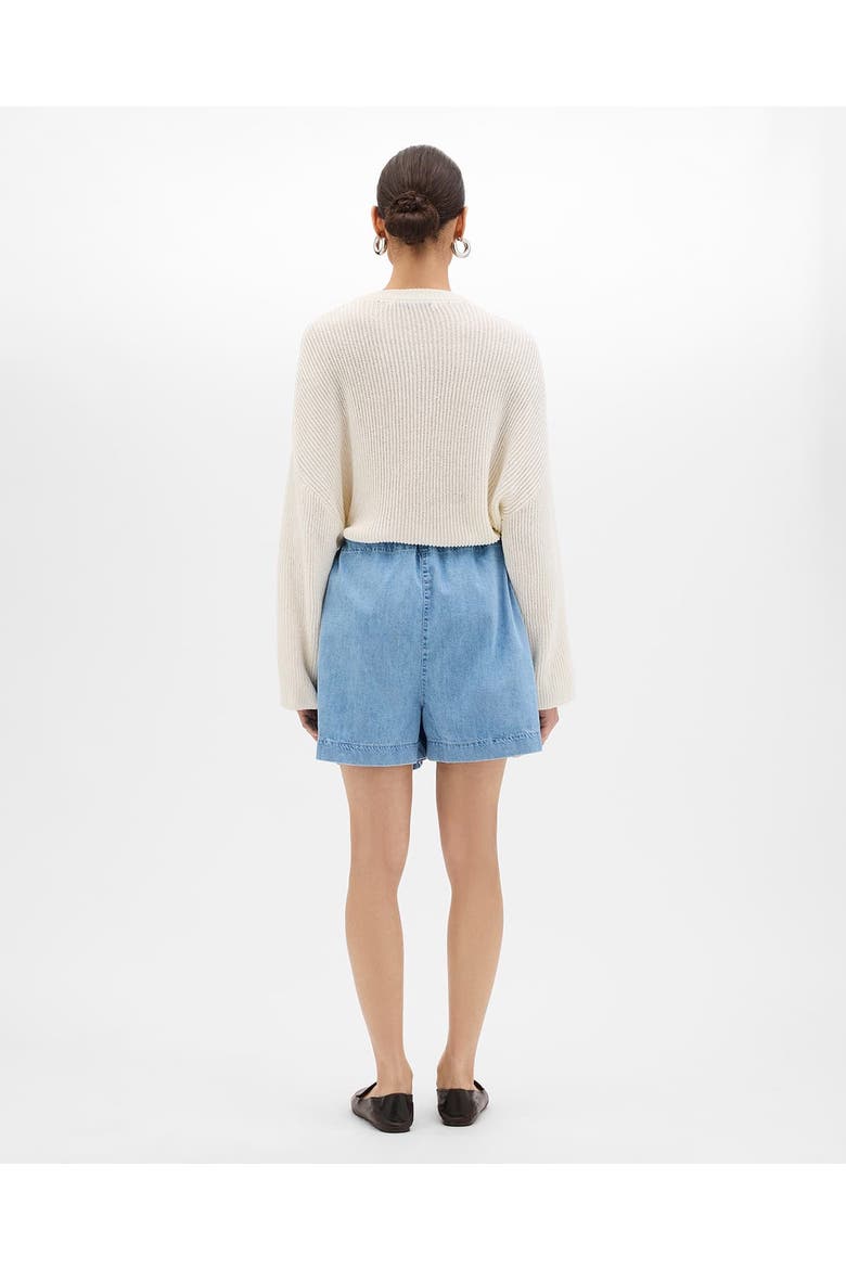 Draped Crew Knit, Alternate, color, Off White