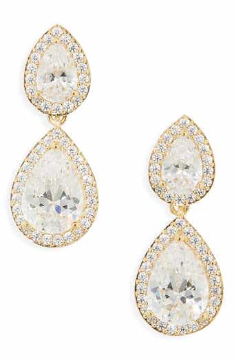 Nadri Halo Drop Earrings