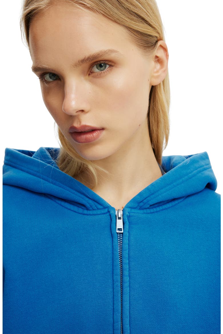 Women's Oversized Zip Through Hoodie, Alternate, color, Washed Cobalt