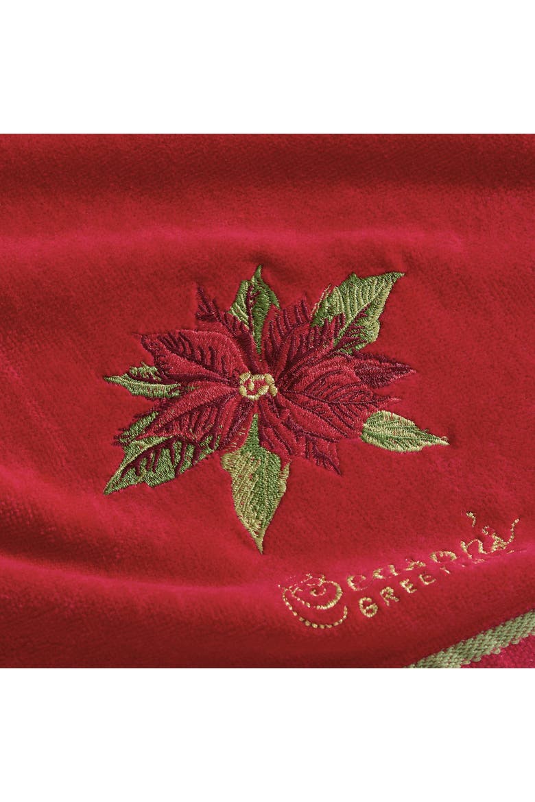 Seasons Greetings Embroidered Kitchen Towels, Set of 2, Multicolor - 16"W x 26"L, Alternate, color, Multicolor