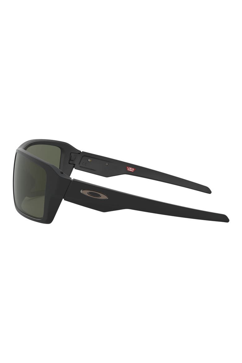 Double Edge 66mm Oversize Rectangular Sunglasses, Alternate, color, BLACK