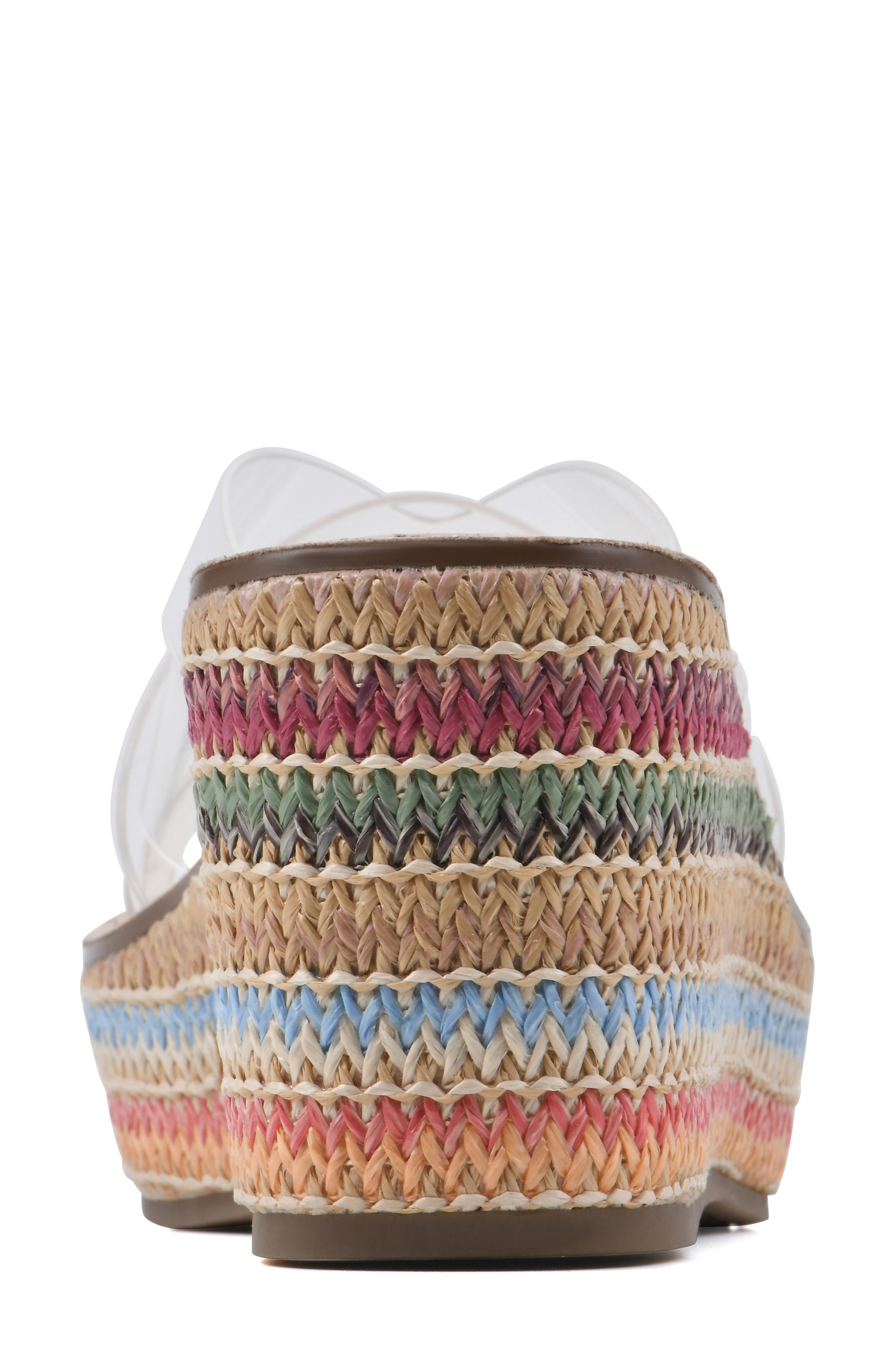 White Mountain Footwear Samwell Clear Espadrille Wedge Sandal, Alternate, color, 