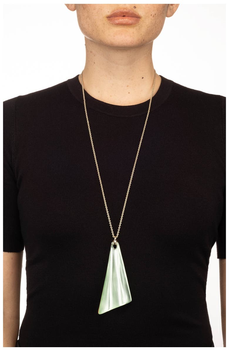 Alexis Bittar Wavy Fan Pendant Necklace, Alternate, color, 