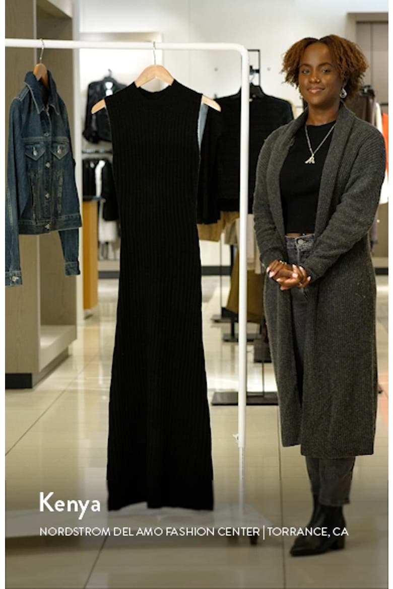 Sleeveless Ribbed Sweater Dress video