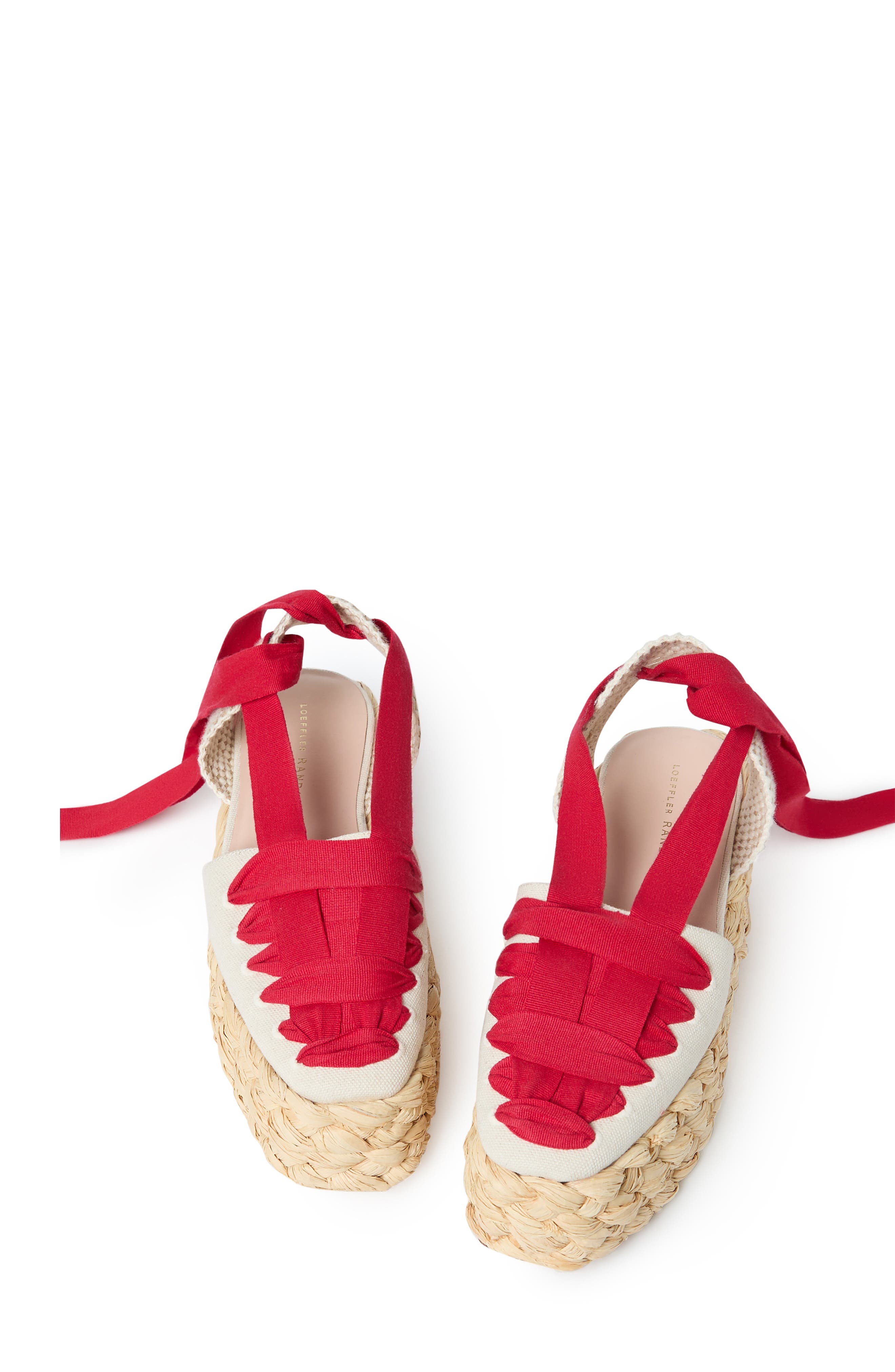 Mason Closed Toe Platform Espadrille, Alternate, color, NATURAL/ RED