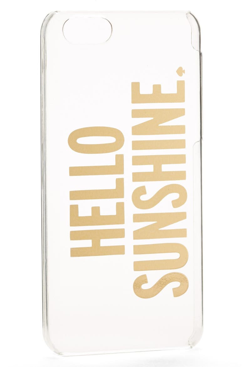 'hello sunshine' iPhone 5c case, Alternate, color, GOLD/ CLEAR