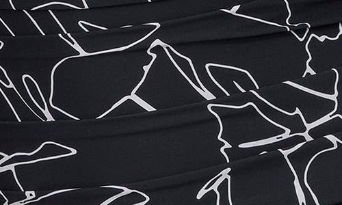 Dkny Ruffle Plunge One-piece Swimsuit In Black Out