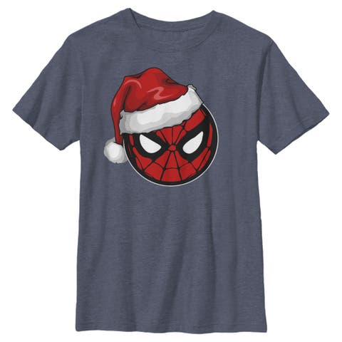 Boy's Marvel Christmas Spider-Man Santa Hat  Graphic T-Shirt