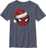 Marvel Boy's Marvel Christmas Spider-Man Santa Hat  Graphic T-Shirt