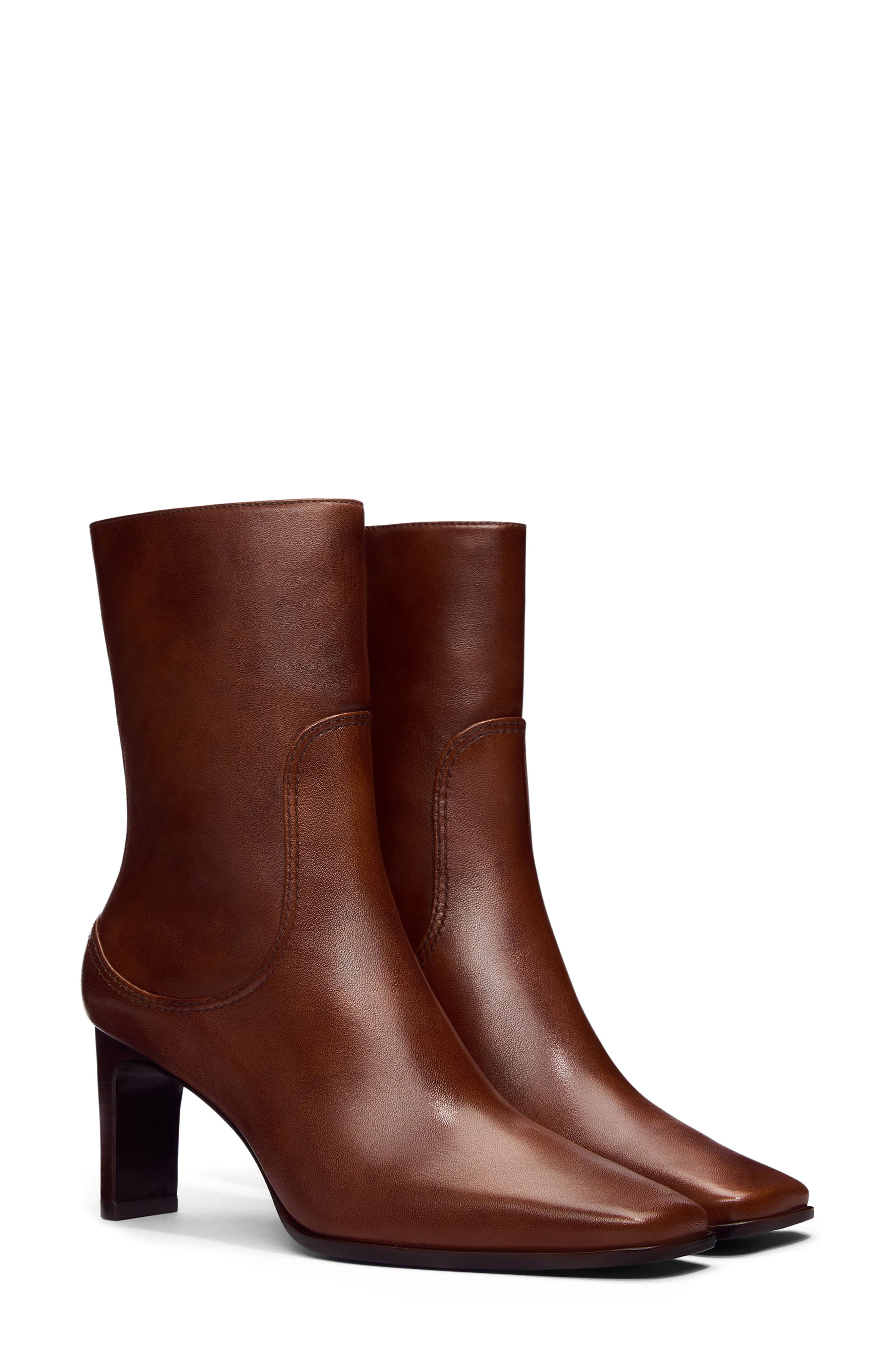Reformation Caludette Bootie, Main, color, Cavalier Leather