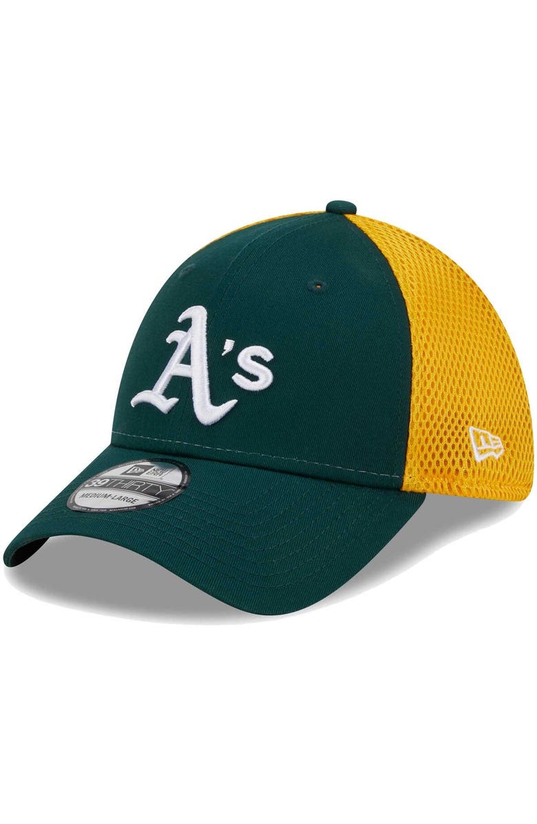 New Era Men's New Era Green Oakland Athletics Team Neo 39THIRTY Flex Hat, Main, color, Green