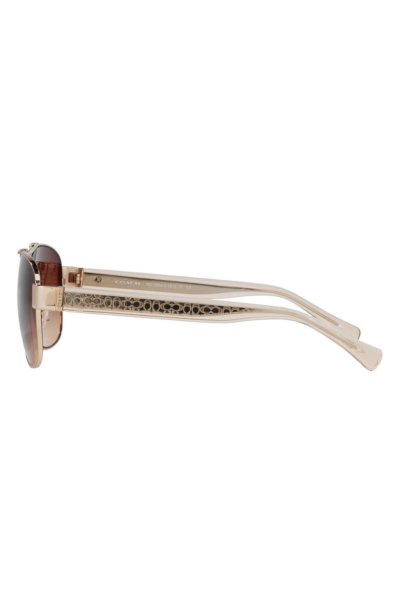 COACH 56mm Aviator Sunglasses, Alternate, color, 