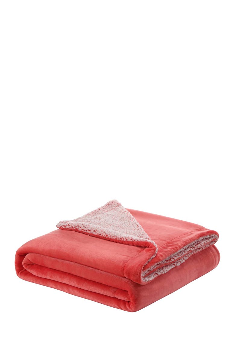 INSPIRED HOME Cozy Tyme Saleem Faux Shearling Throw Blanket - 108" x 90", Main, color,