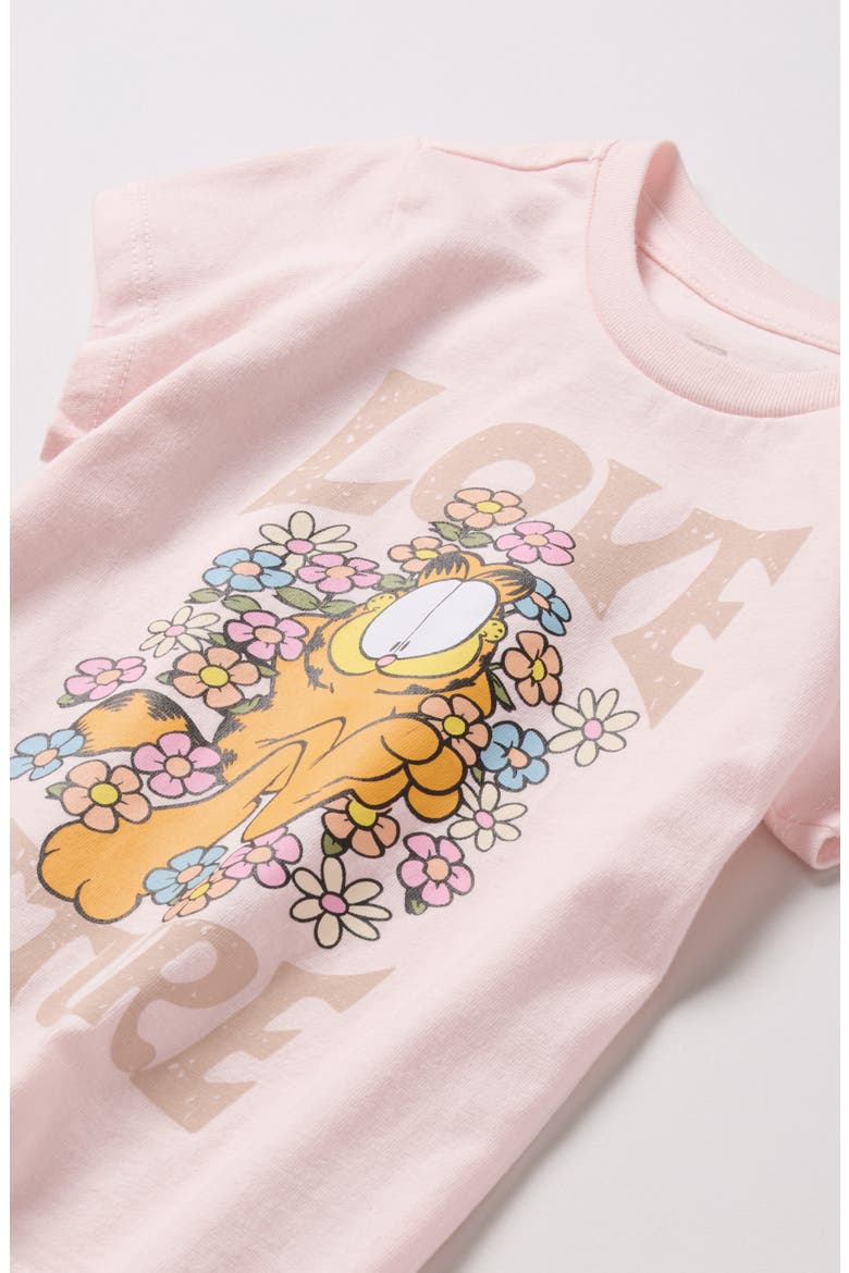 Kids' Cotton Graphic T-Shirt, Alternate, color, PINK BALM GARFIELD NATURE