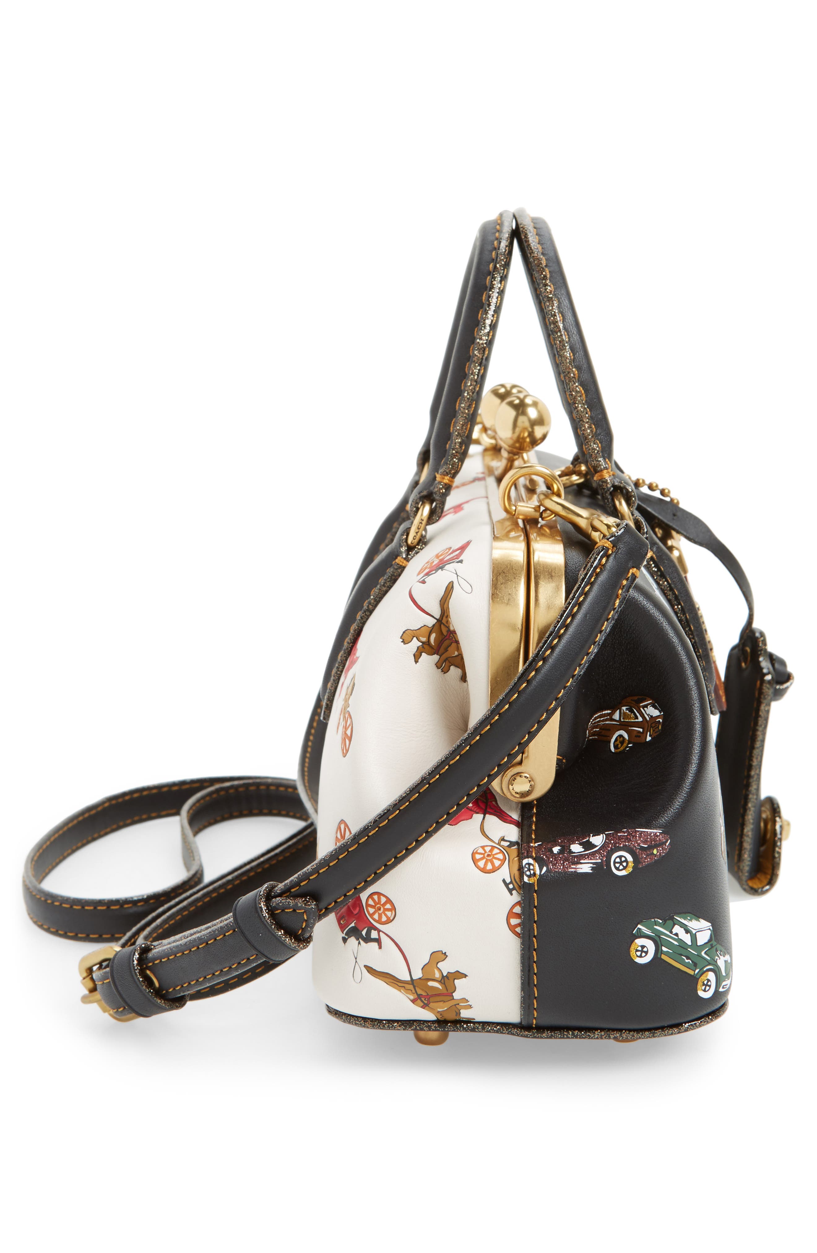 COACH 1941 Rexy Leather Kisslock Satchel, Alternate, color, 