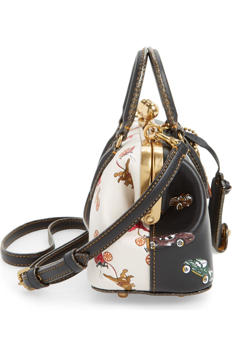 COACH 1941 Rexy Leather Kisslock Satchel, Alternate, color,