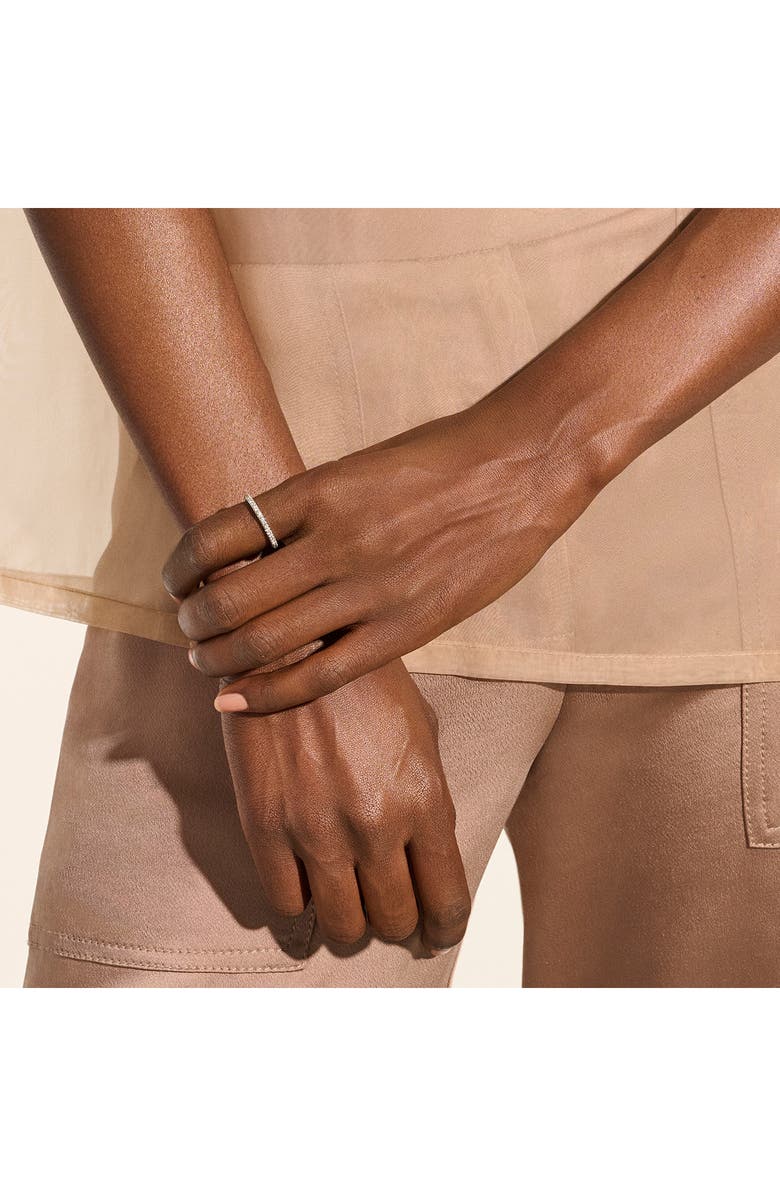 John Hardy JH Essentials Pavé Band Ring, Diamonds, 2mm, Alternate, color, Silver