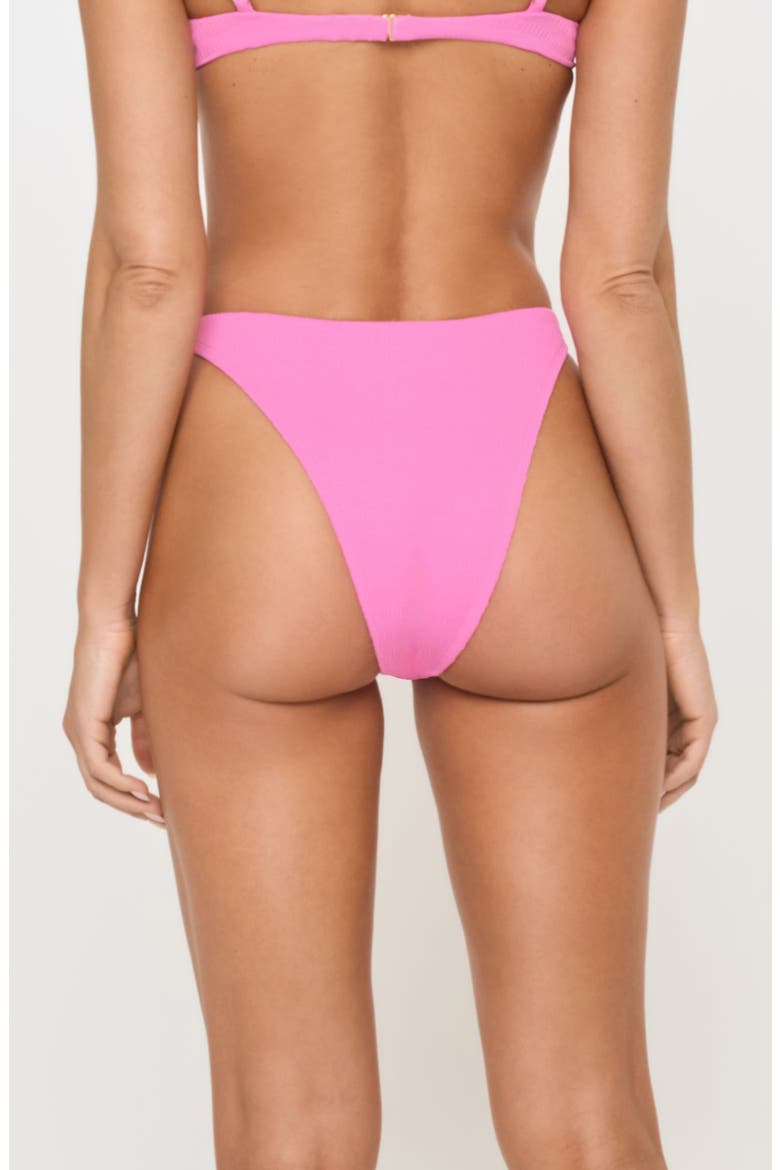 Leilani Bitsy Pucker Textured Bikini Bottoms, Alternate, color, HOTTEST PINK