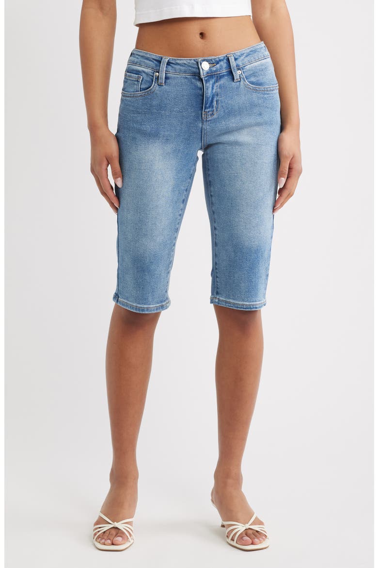 Essential Low Rise Denim Capri Jeans, Main, color, MEDIUM BLUE