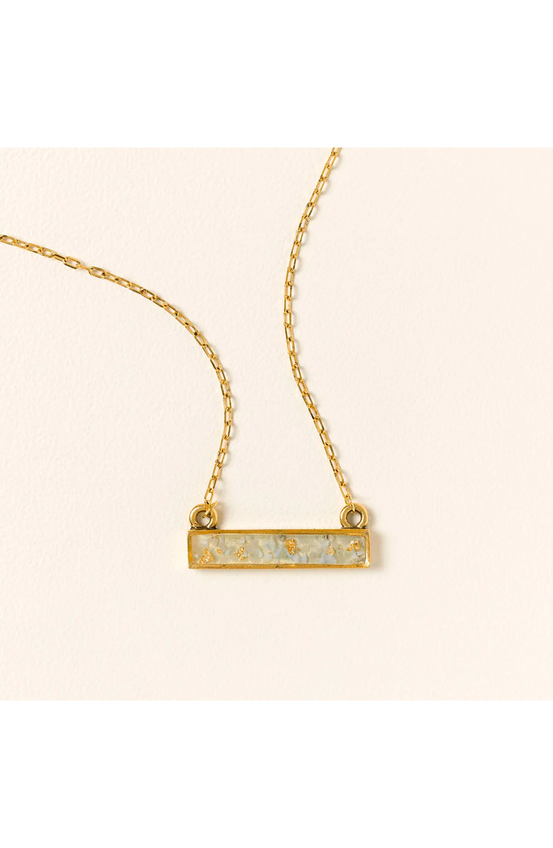 Uncommon Goods Flecks of Gold Birthstone Necklace, Alternate, color, March - Aquamarine