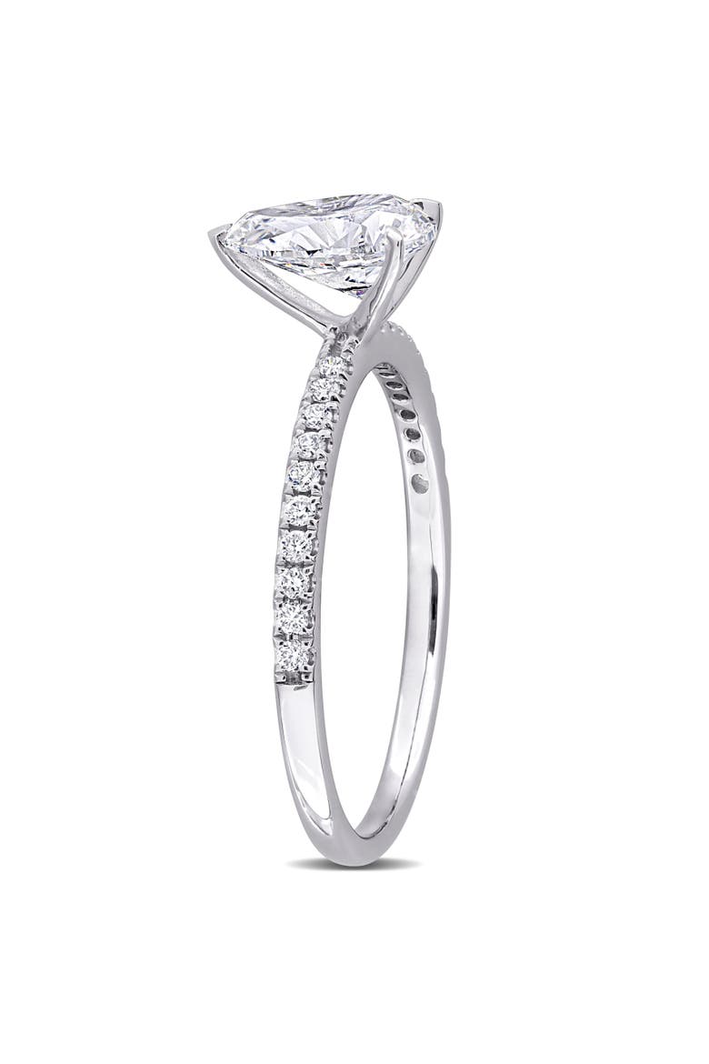 1-1/6 CTW Lab-Grown Diamond Pear Solitaire Ring 14k, Alternate, color, White Gold