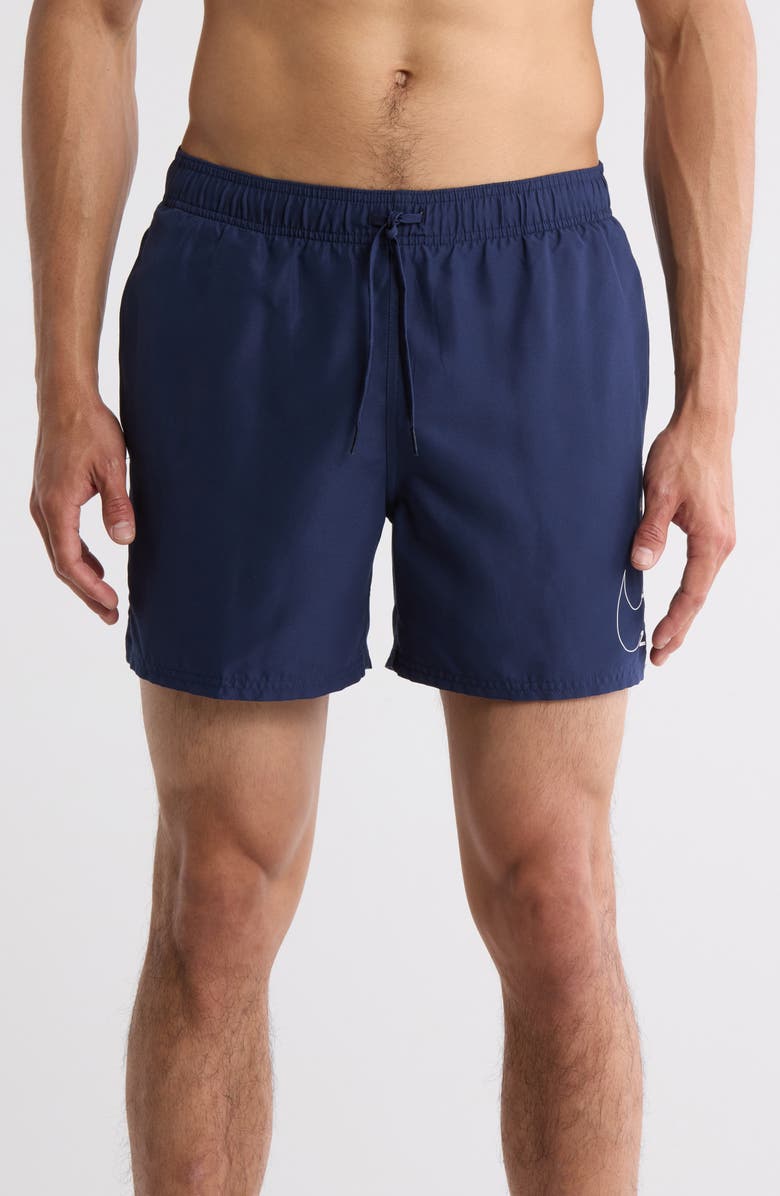 Nike 5-Inch Volley Swim Shorts, Main, color, Midnight Navy