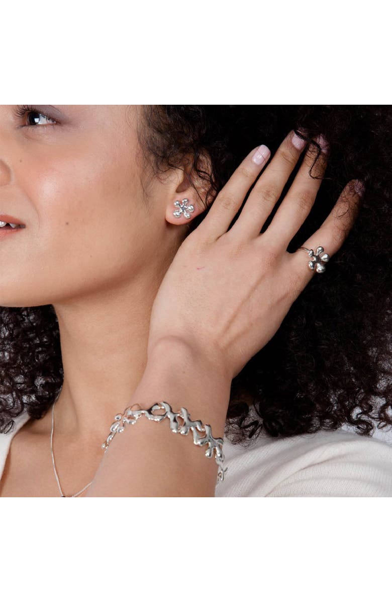 Lucy Quartermaine Raised Splash Ring, Alternate, color, Sterling Silver