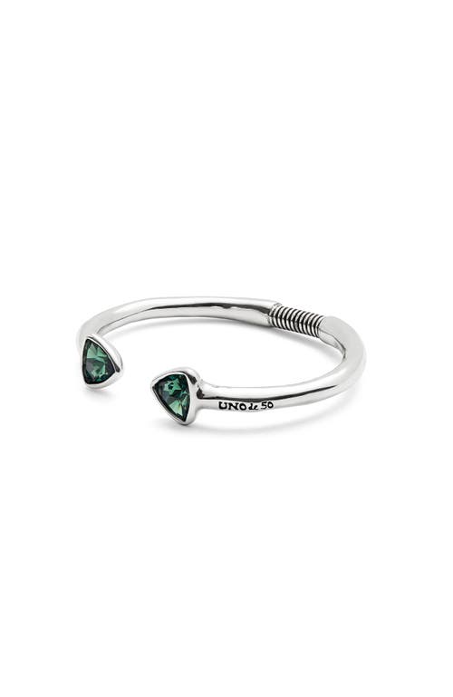 Unode50 Green Duo Crystal Cuff In Metallic