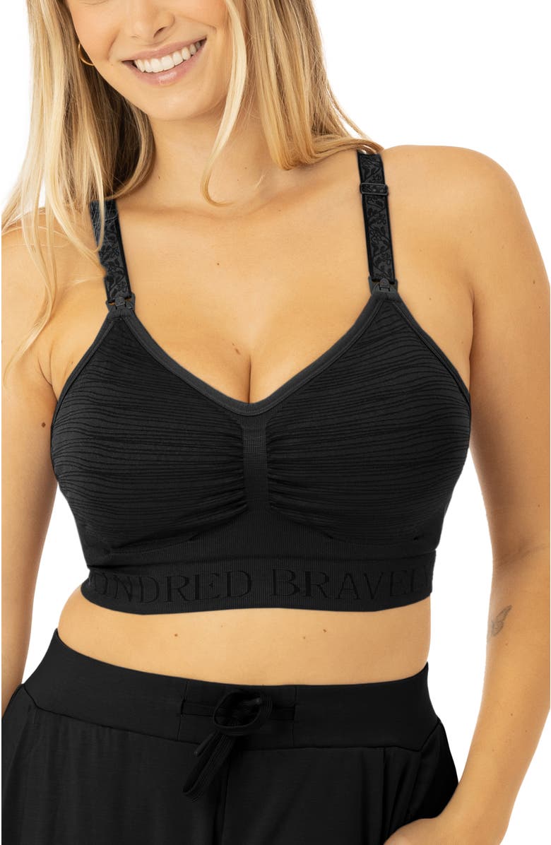 Kindred Bravely Busty Sublime Hands-Free Pumping & Nursing Bra -Sizing Options from E-H Cup, Alternate, color, Black