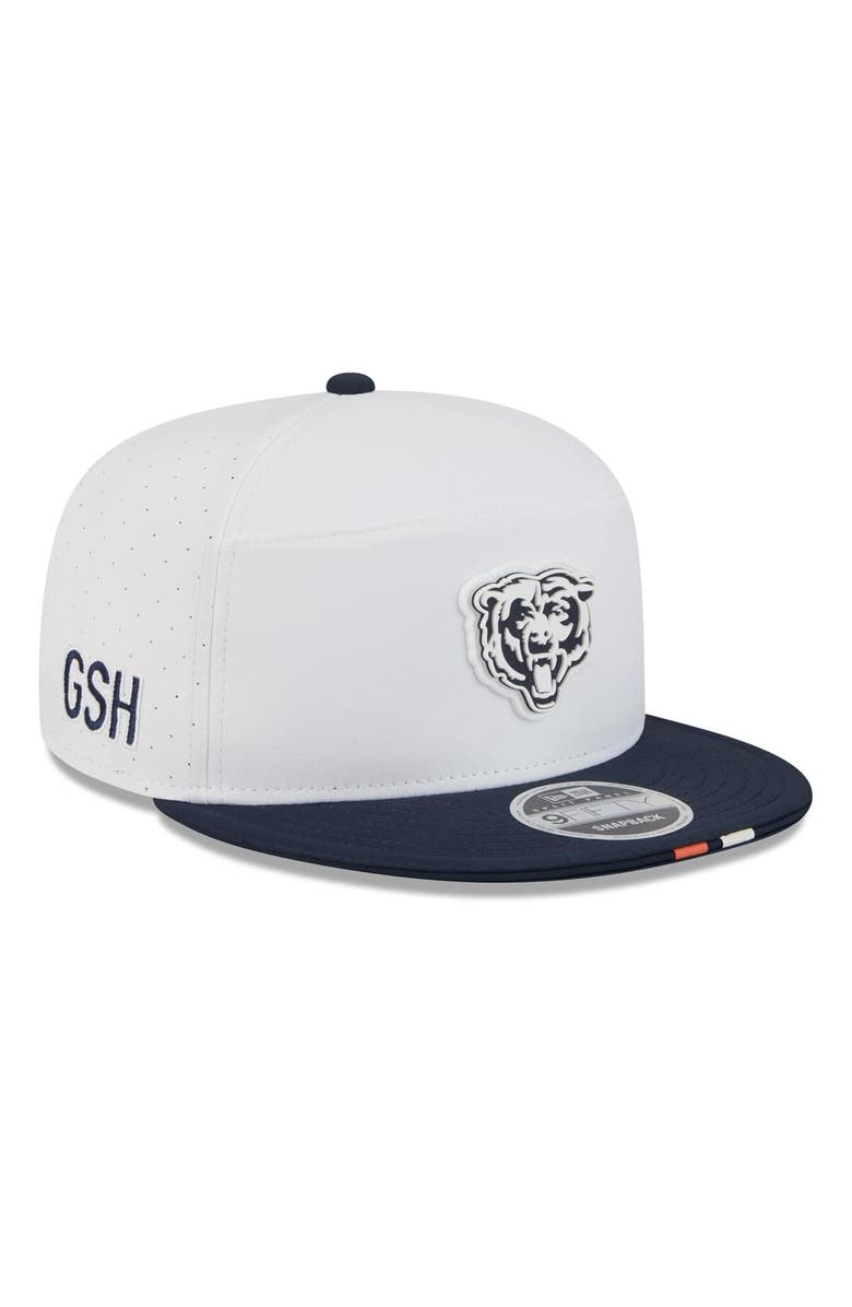 New Era Men's New Era  White/Navy Chicago Bears 2025 NFL Training Camp Split Panel 9FIFTY Snapback Hat, Alternate, color, 