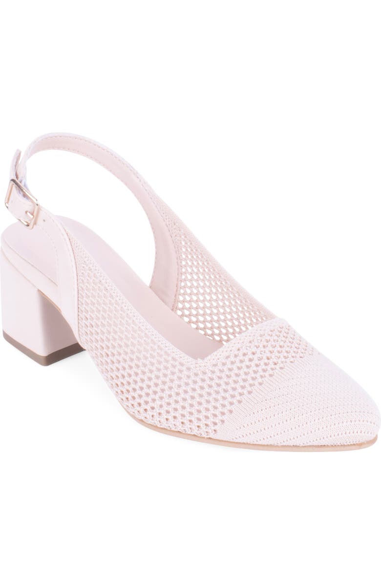 Tahari Pisa Slingback Cap Toe Pump, Main, color, Natural