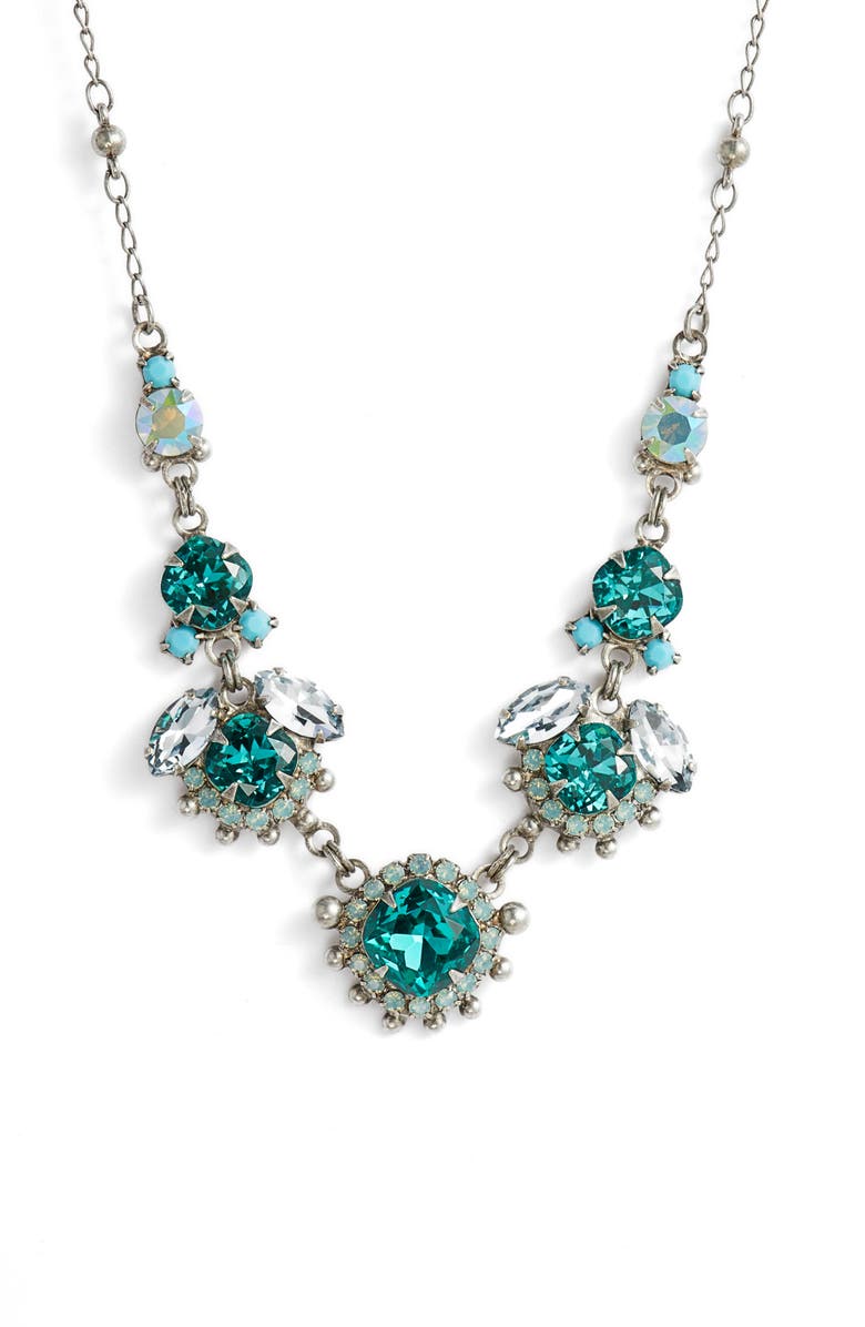 Sorrelli California Poppy Crystal Necklace, Main, color, 