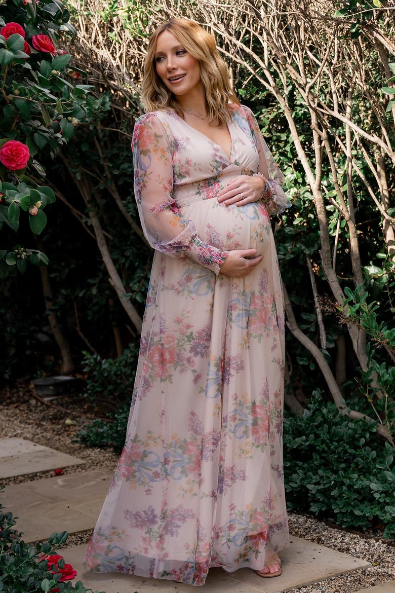 Layla Tulle Maxi Dress, Alternate, color, Romantic Floral