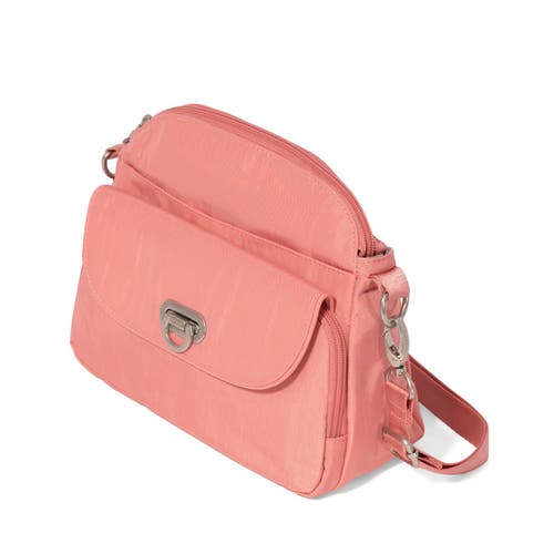 Baggallini Coastal Flip Lock Crossbody Bag In Terracotta