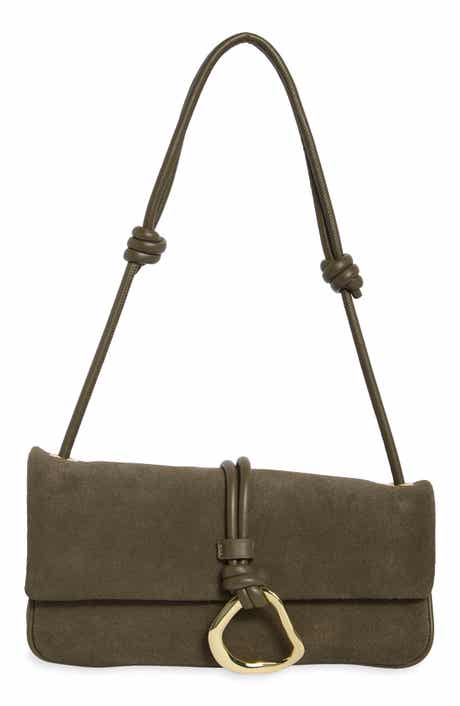 Suede Flap Shoulder Bag