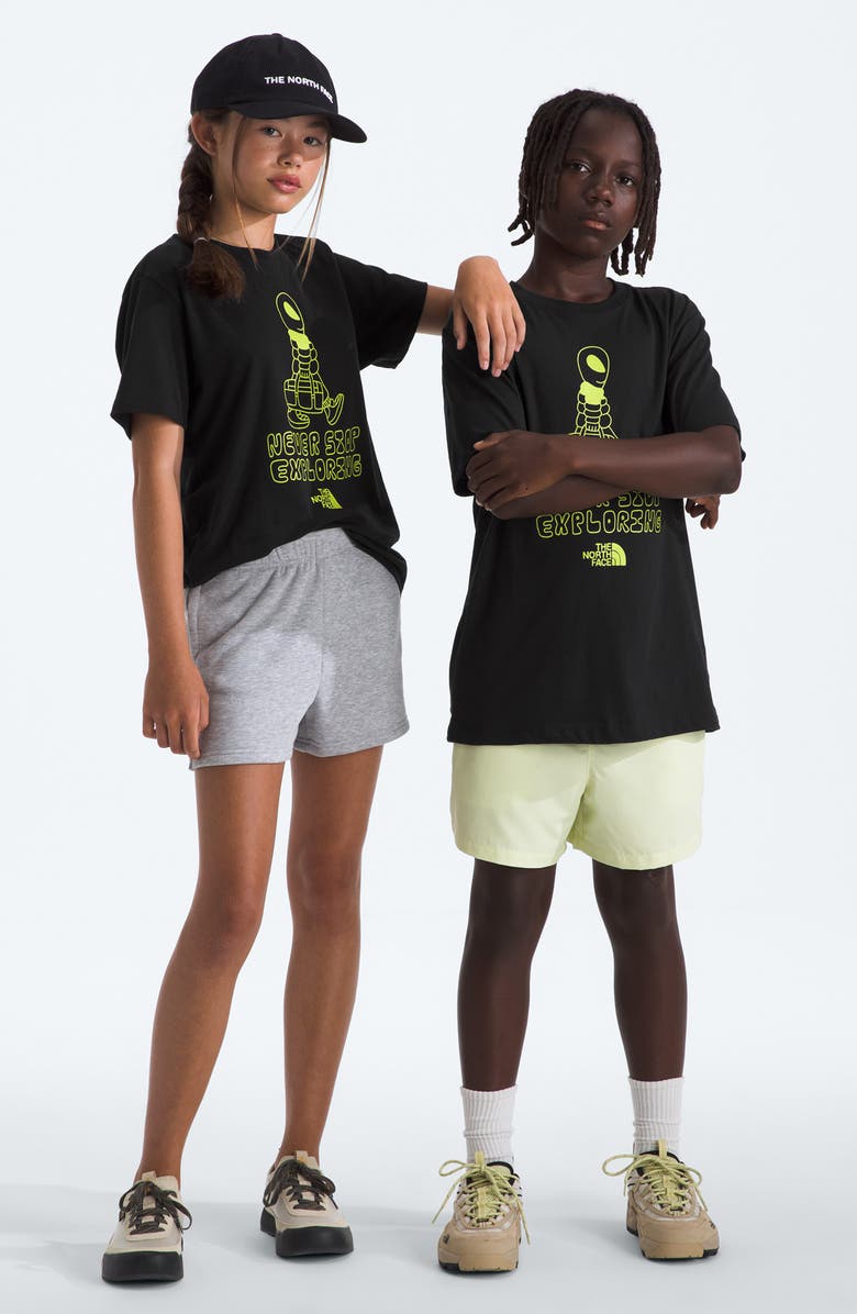 The North Face Kids' Celestial Drift Cotton Graphic T-Shirt, Alternate, color, Tnf Black