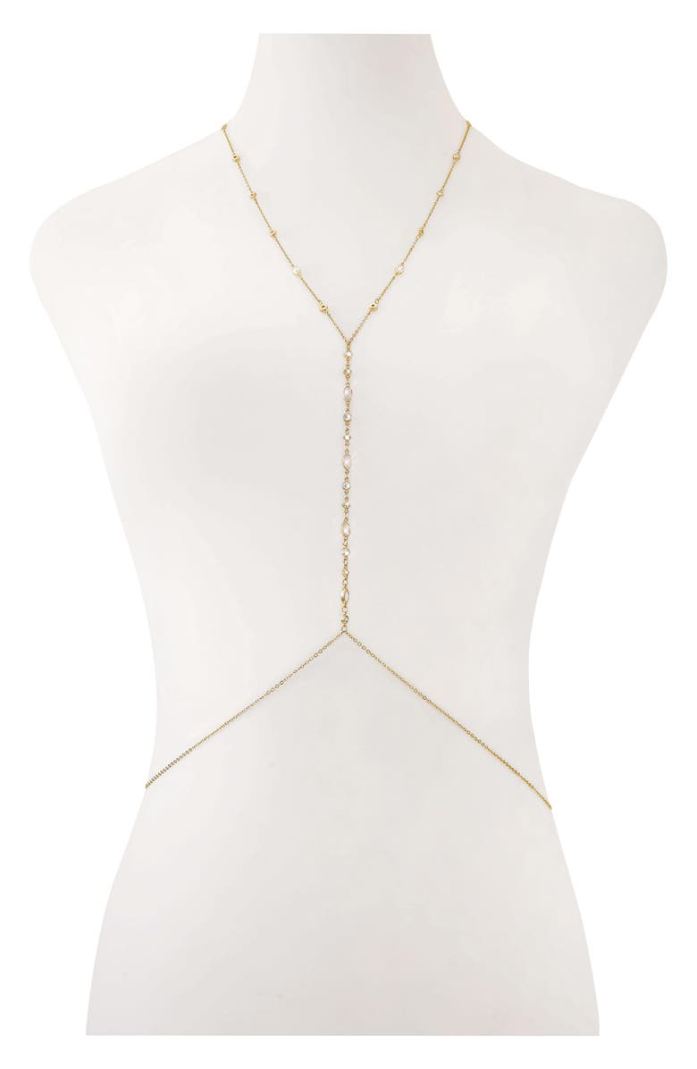 Ettika Cubic Zirconia Station Body Chain, Alternate, color,