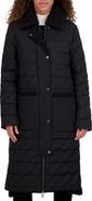 Andrew Marc Maxine Quilted Coat with Faux Shearling Collar