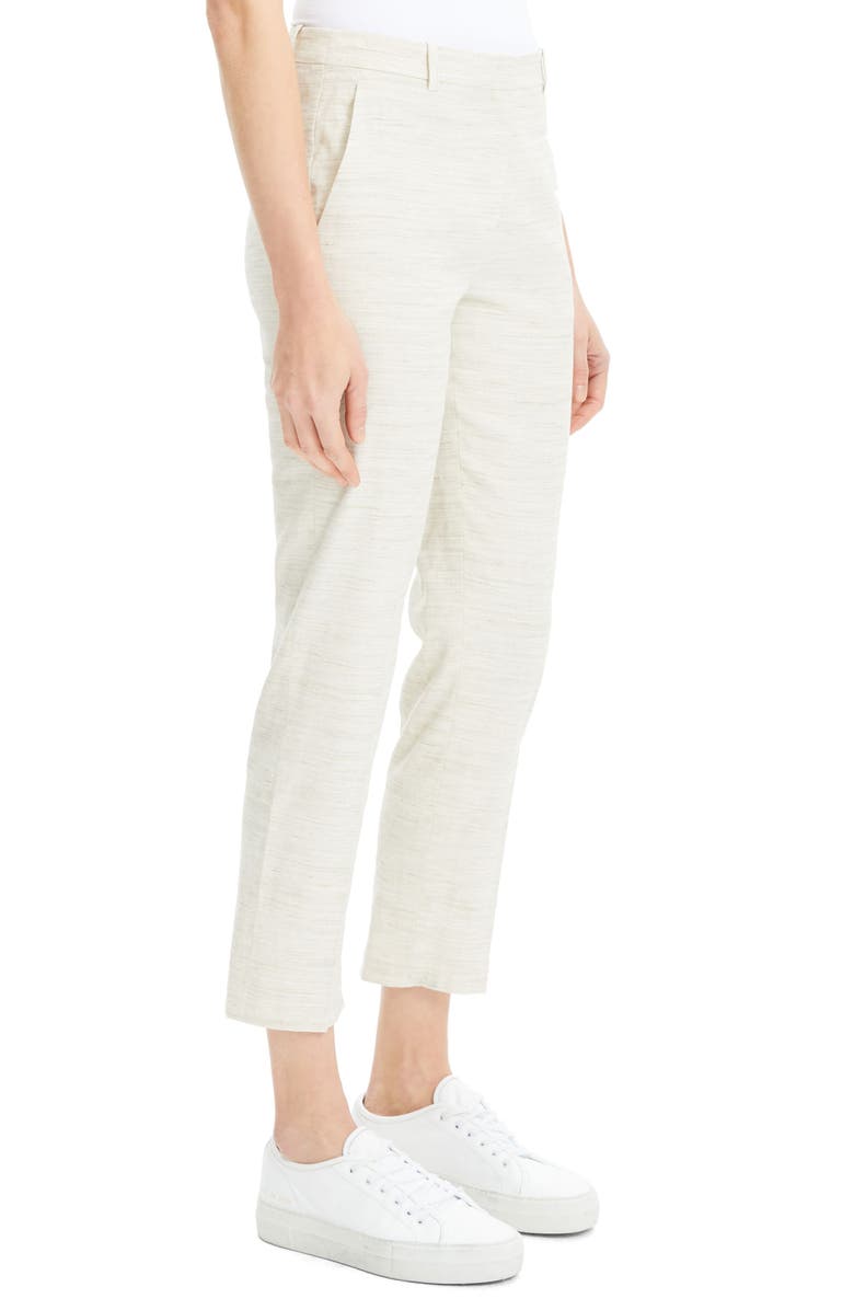 Theory Sharkskin Crunch Tailored Ankle Trousers, Alternate, color,
