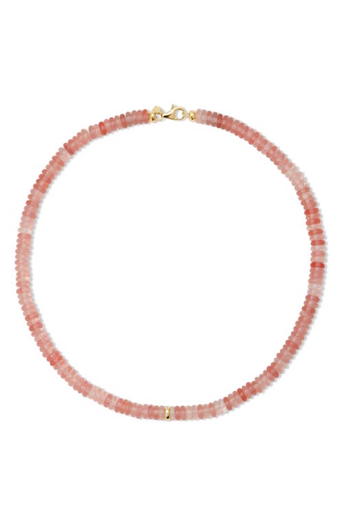 Ef Collection Semiprecious Stone Rondelle Bead Necklace