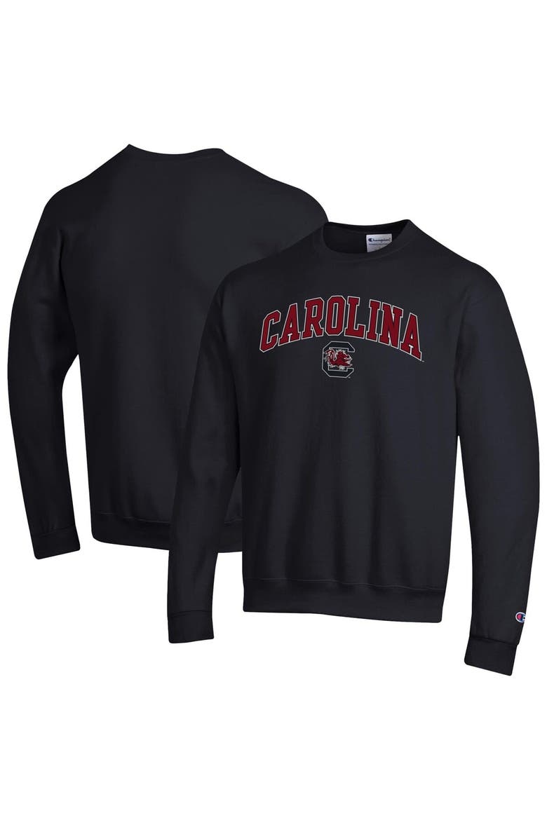 Men's Champion  Black South Carolina Gamecocks Arch Over Logo Pullover Sweatshirt, Main, color, Black