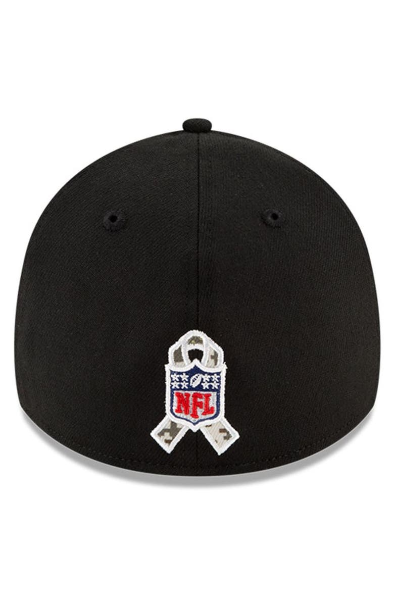 New Era Men's New Era Black/Camo Minnesota Vikings 2021 Salute To Service 39THIRTY Flex Hat, Alternate, color,