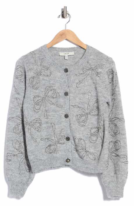 Bow Detail Embellished Cardigan